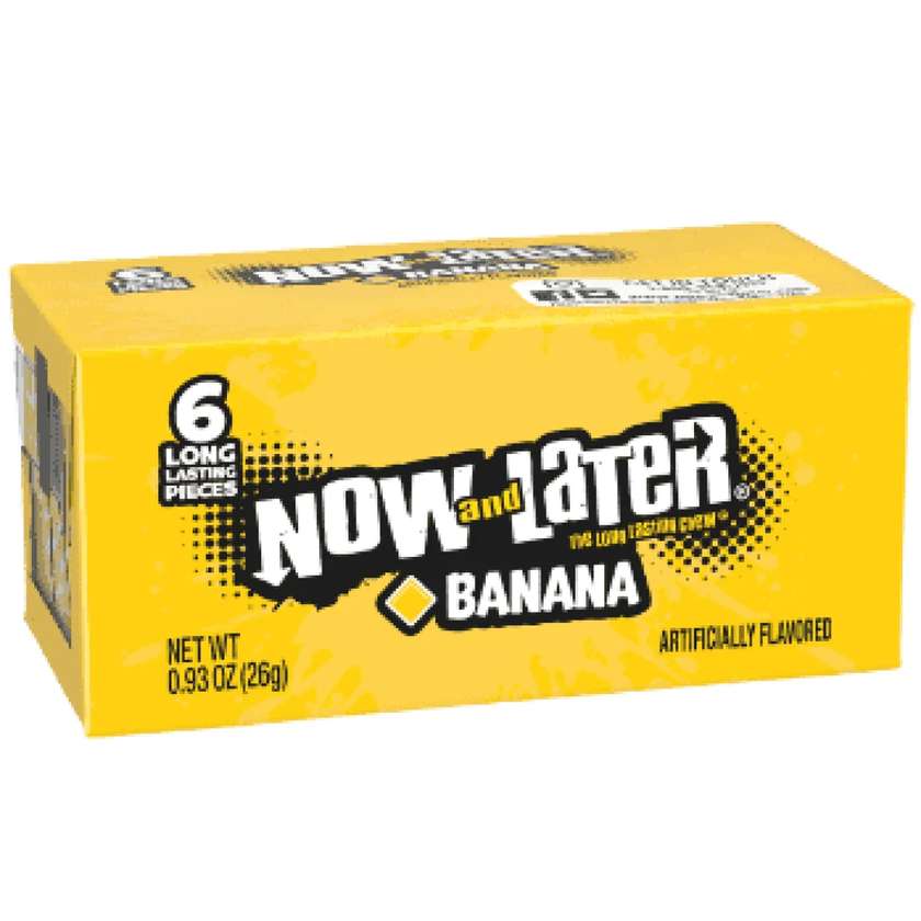 Now & Later Banana - banana flavored chewy candy 26g