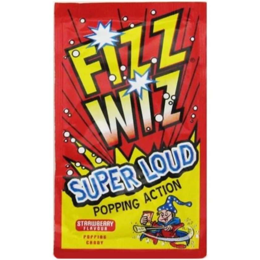 Fizz Wiz Strawberry Popping Candy - strawberry flavored popping candy 4.9g