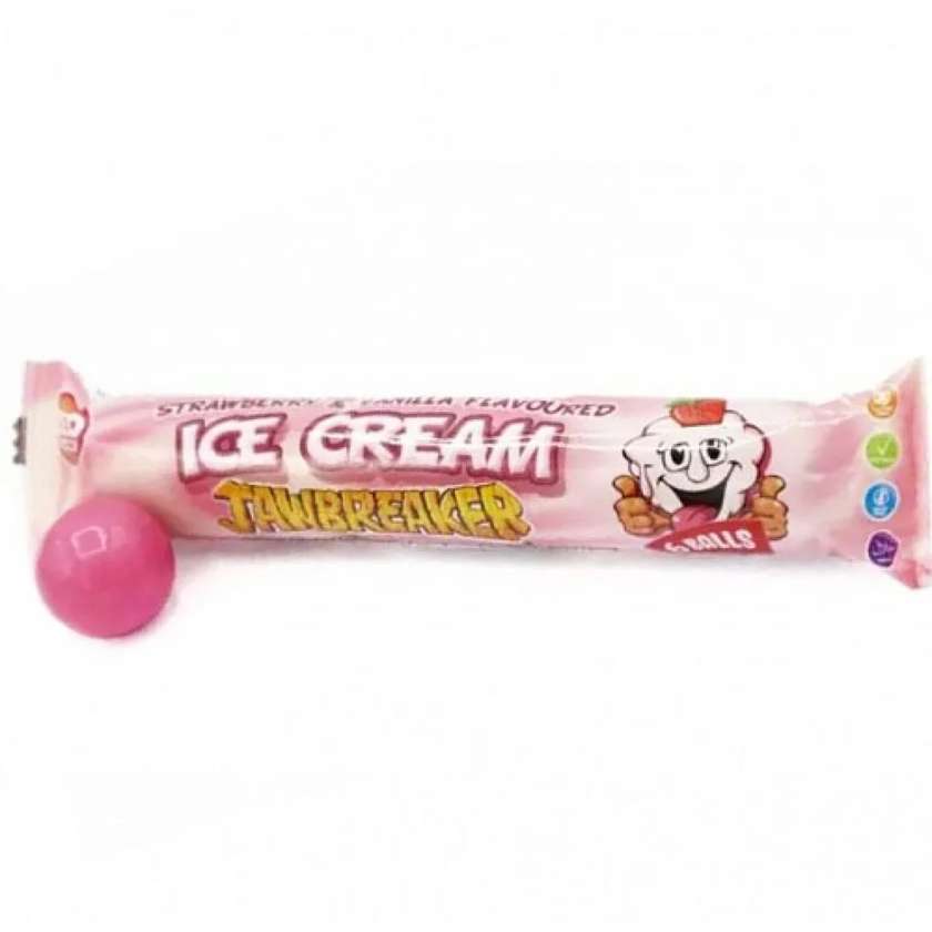 Zed Candy Jawbreaker Strawberry & Vanilla Ice Cream - strawberry and vanilla ice cream flavored chewing gum 50g