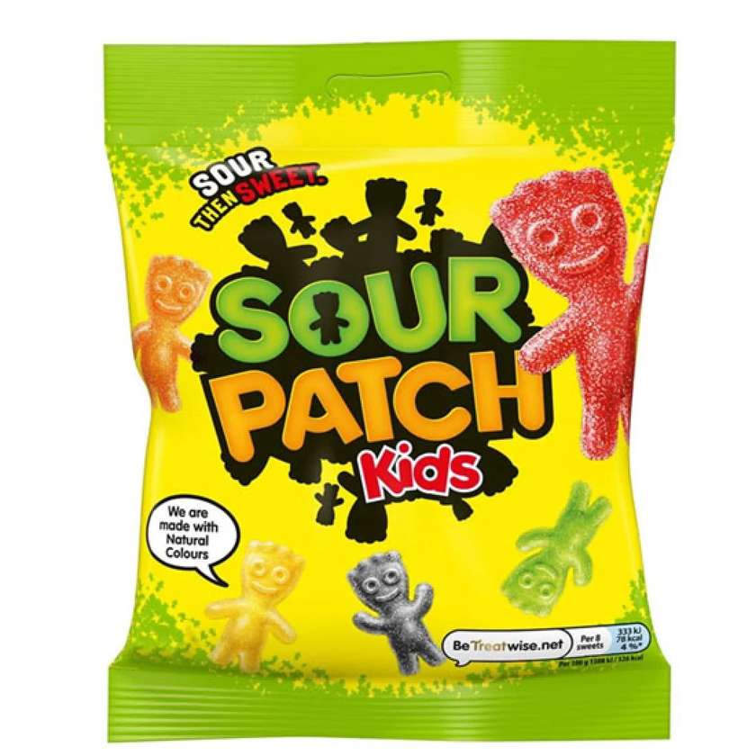 Sour Patch Kids Peg Bag - fruit flavored jellies 130g