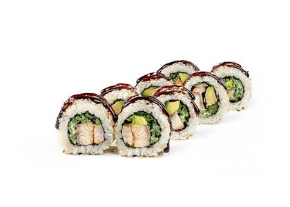 California Roll with Eel and Sesame Seeds