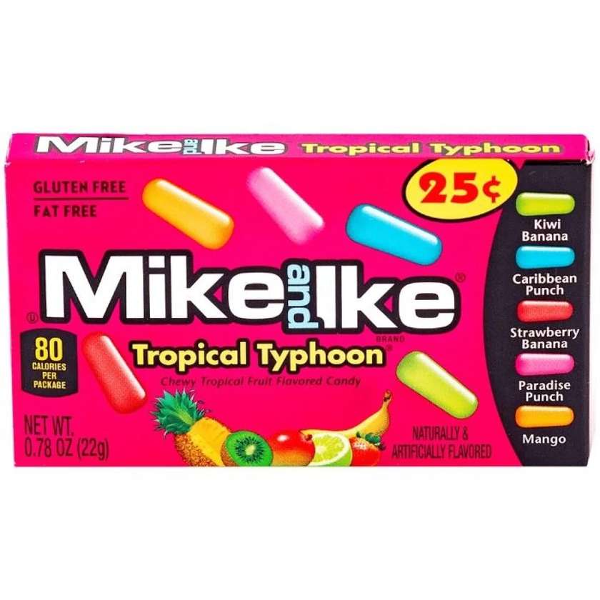 Mike & Ike Tropical Typhoon - tropical fruit flavored candies 22g