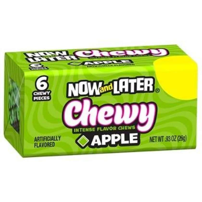 Now & Later Chewy Apple - apple flavored chewy candy 26g