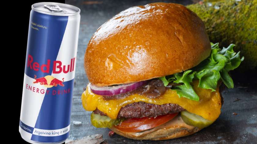 Grillburger à la Repa + Red Bull 0,25L