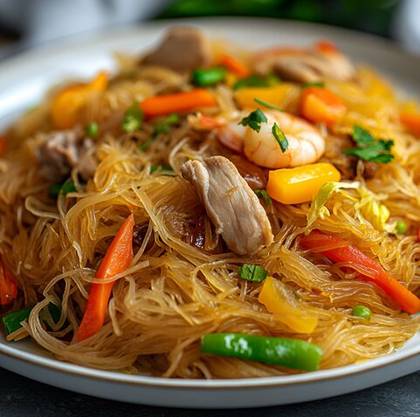 121. Míchané Smažené Rýžové Nudle se Zeleninou (3)