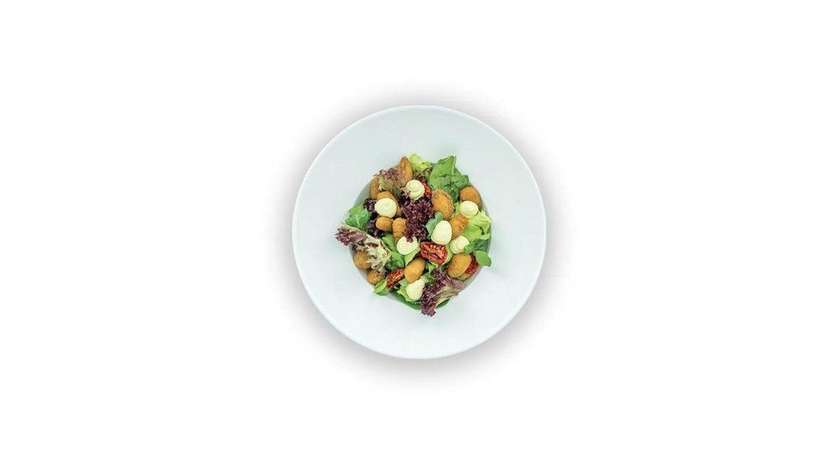 Salad with Fried Mussels