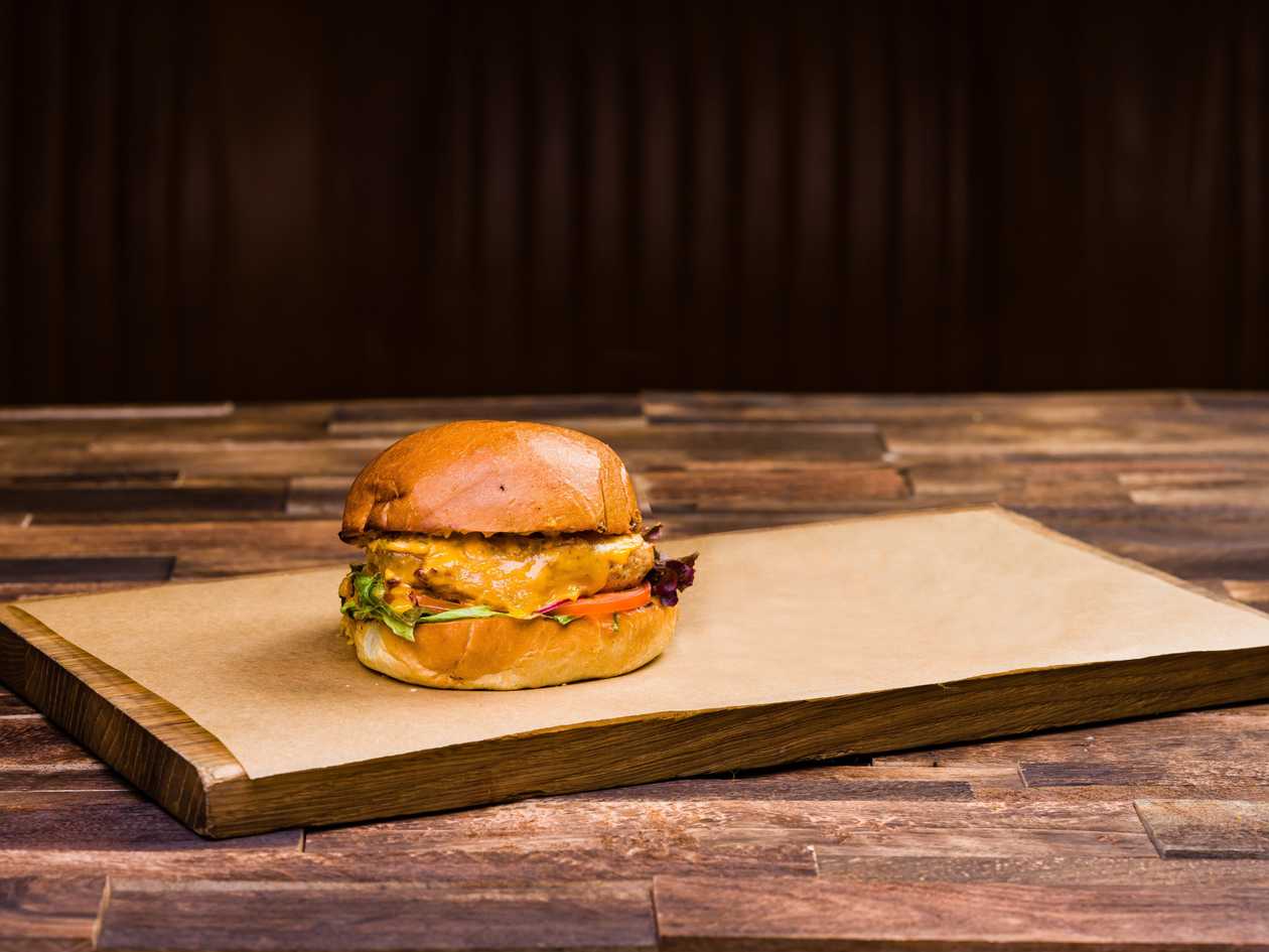 Burger with turkey breast