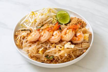 126. Smažené Rýžové Nudle s Krevetami (2,3)