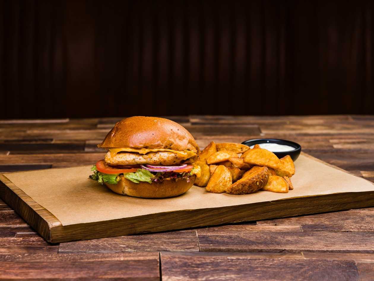 Chicken breast burger set