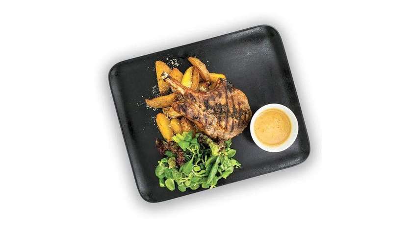 Pork Chop with Parmesan Potatoes