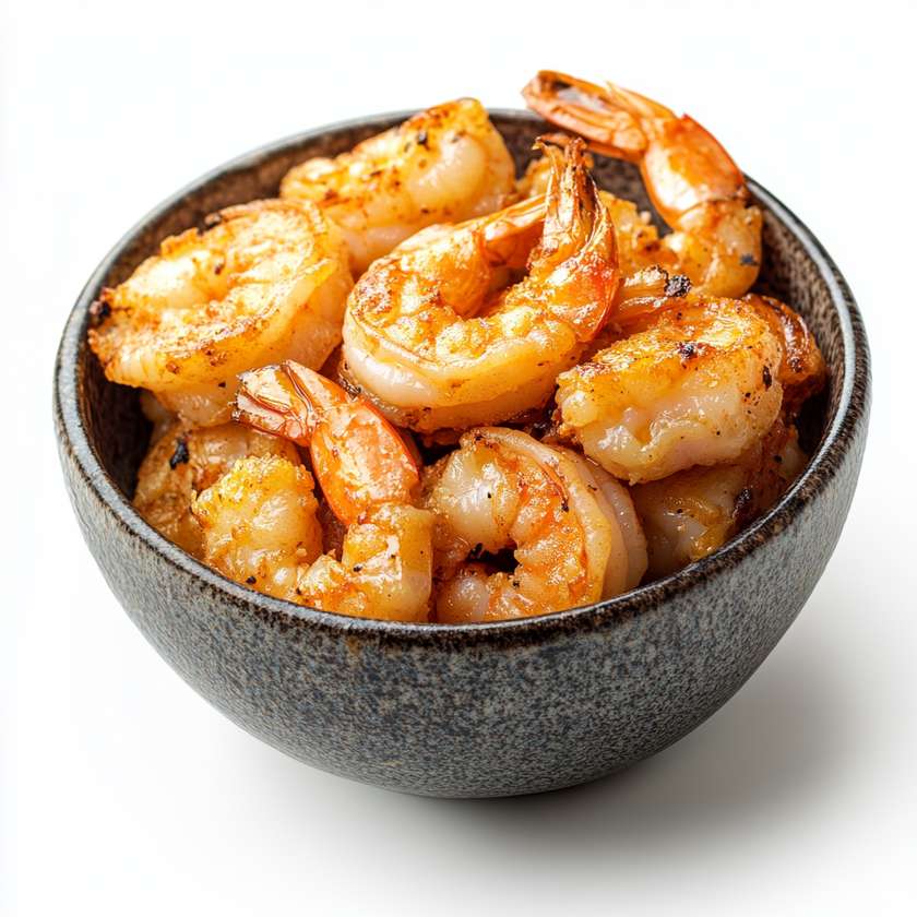 Fried garlic prawns