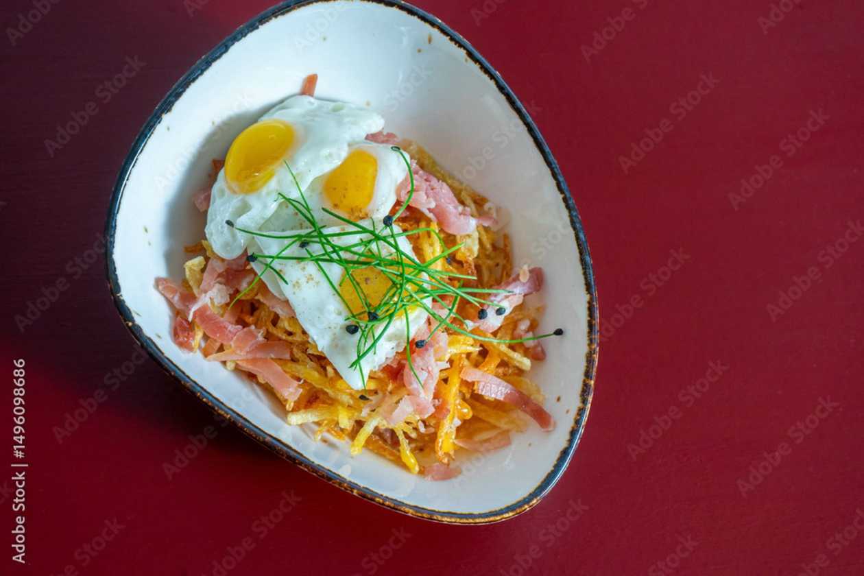 Broken Eggs with Cheddar