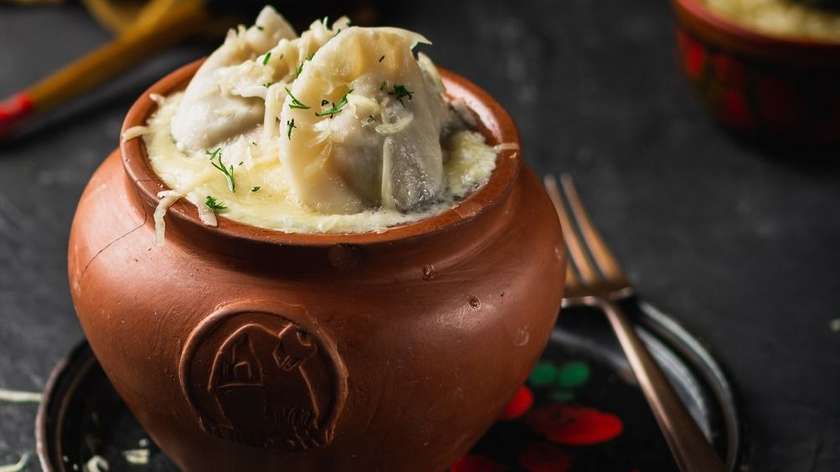 Dumplings in a pot