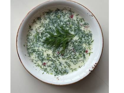 Окрошка по грузинськи з куркою