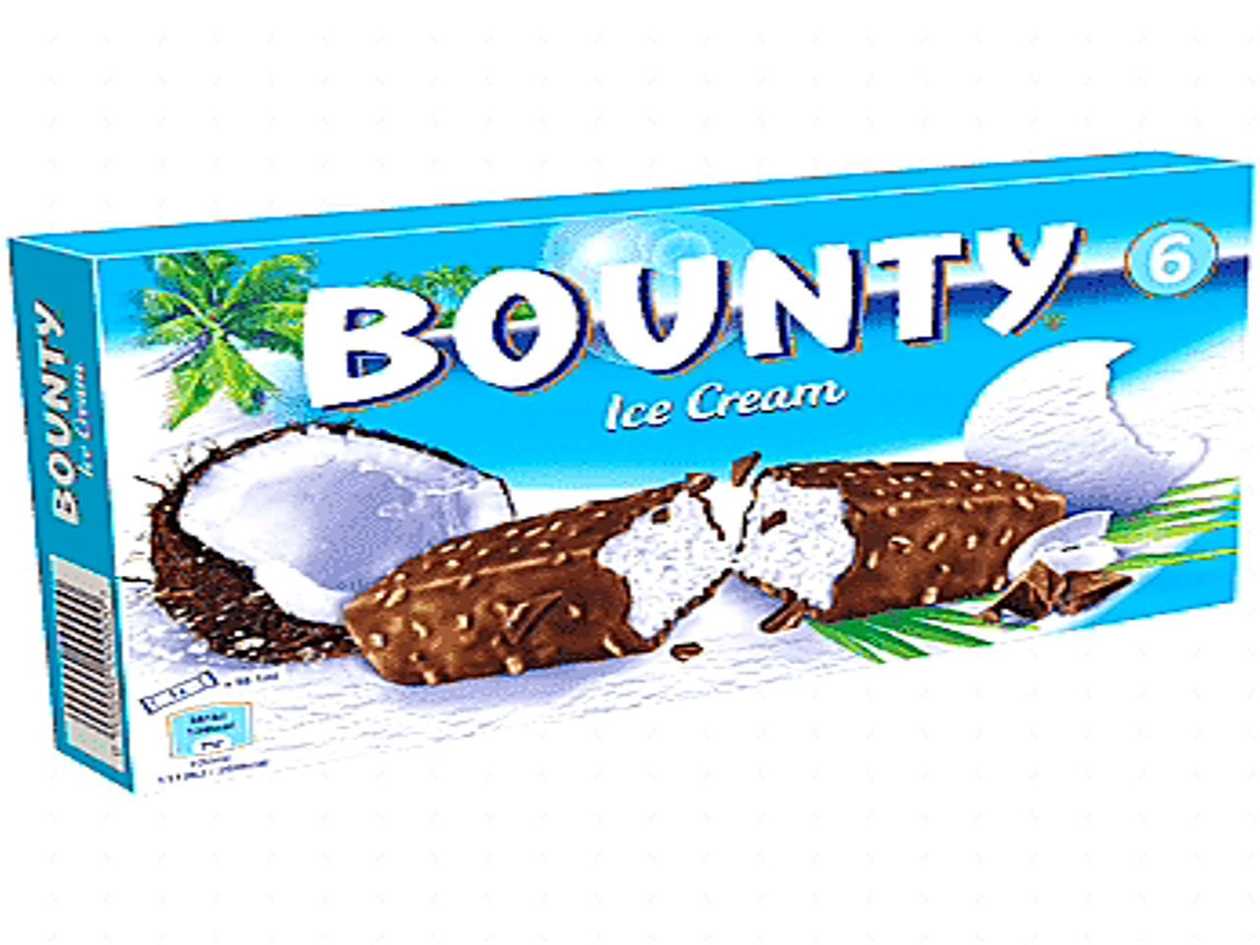 Bounty Original Classic Chocolate Coconut Ice Cream Sticks (6 Pcs x 50.1ML) Box