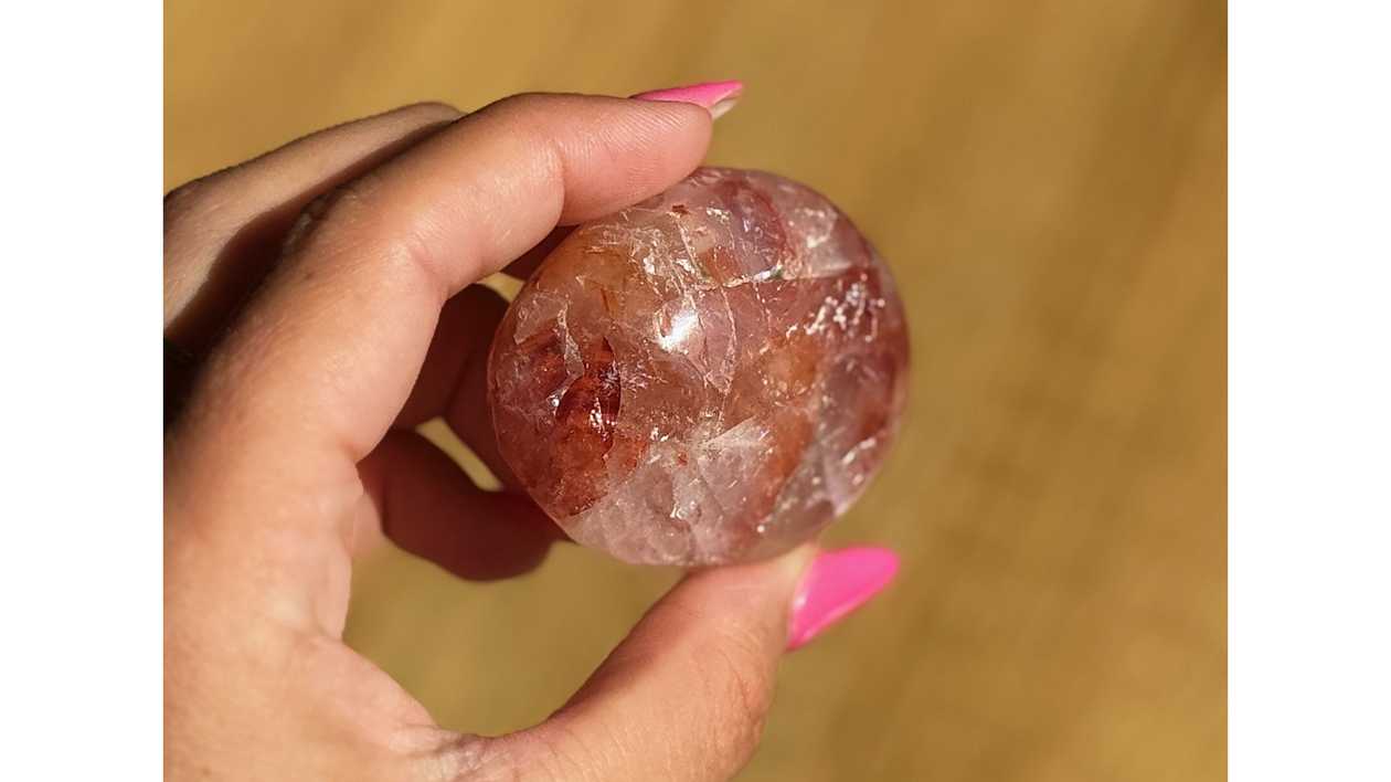 Fire Quartz Palm Stone🔥