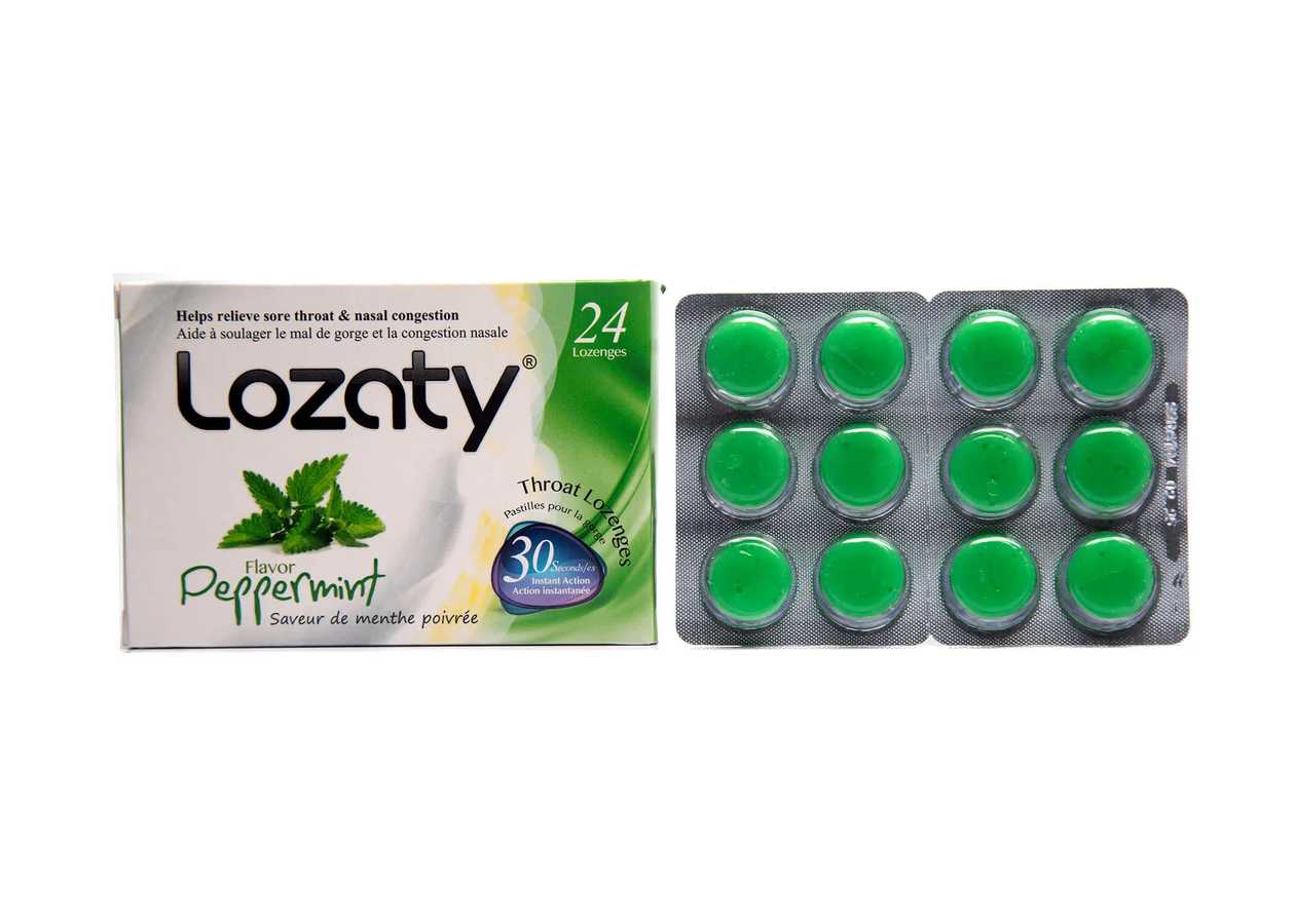 Lozaty Peppermint Lozenges (12 lozenges)