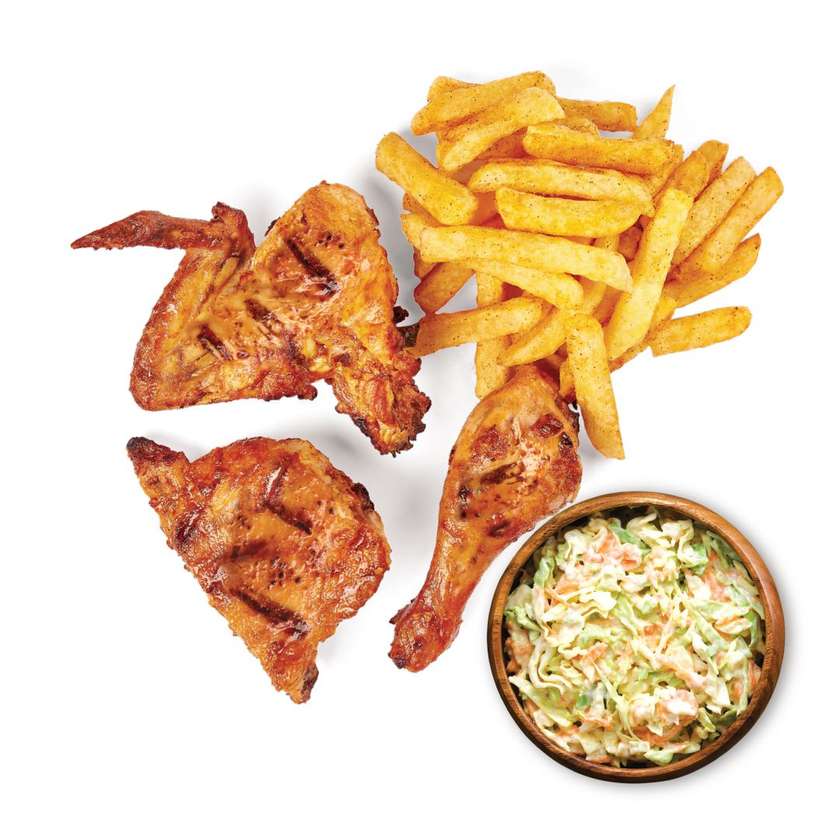 3 pieces + Chips + Coleslaw