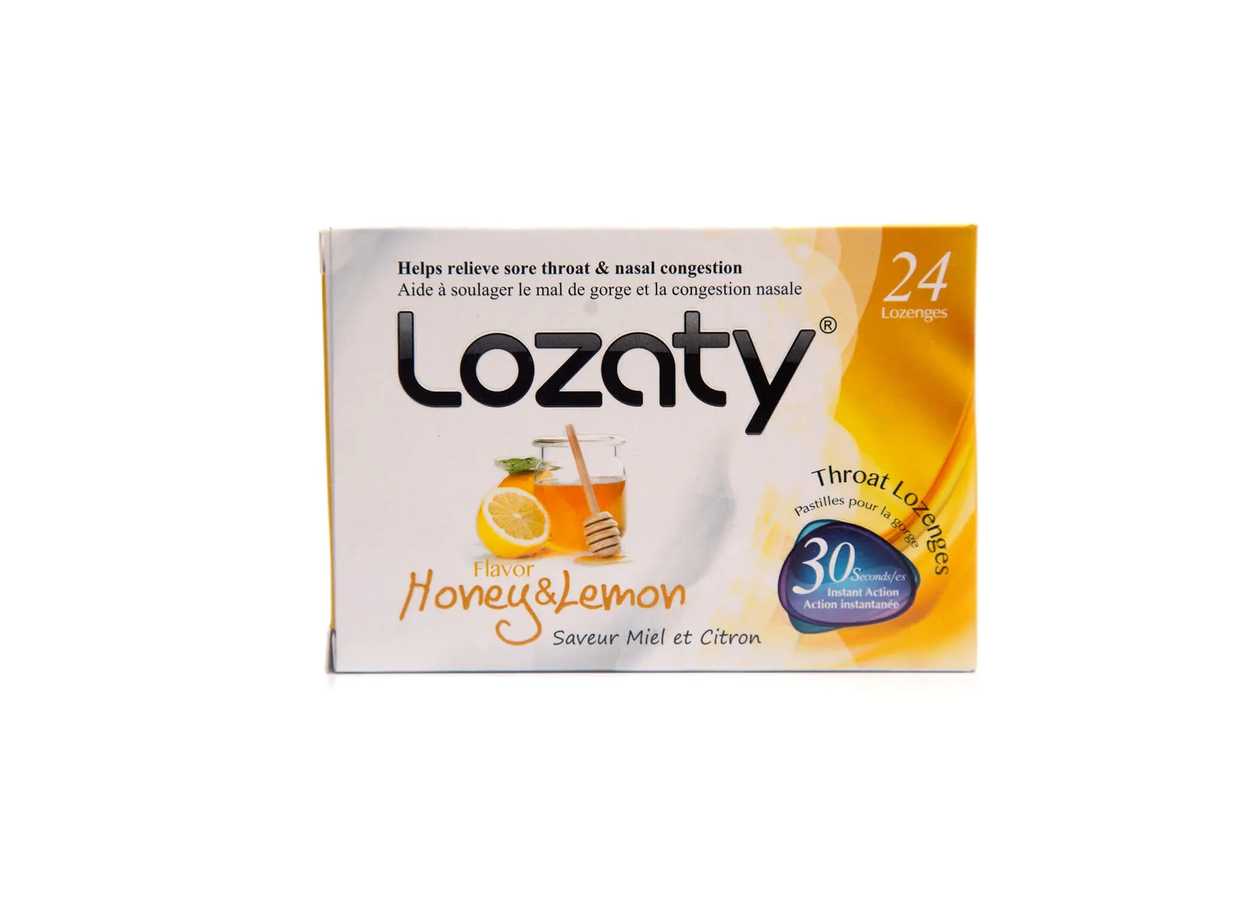 Lozaty Honey & Lemon Lozenges (12 lozenges)