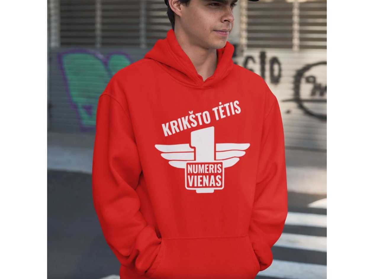 Džemperis "Krikšto tėtis numeris vienas" (su kapišonu)