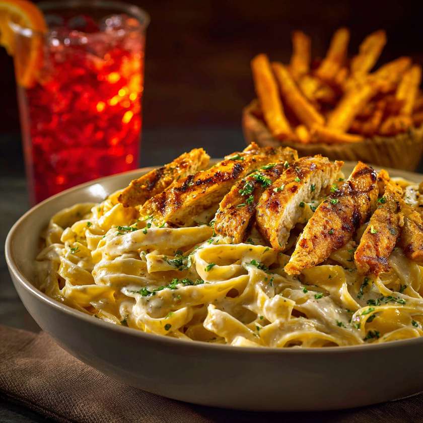 Fettuccine Alfredo with Grilled Chicken