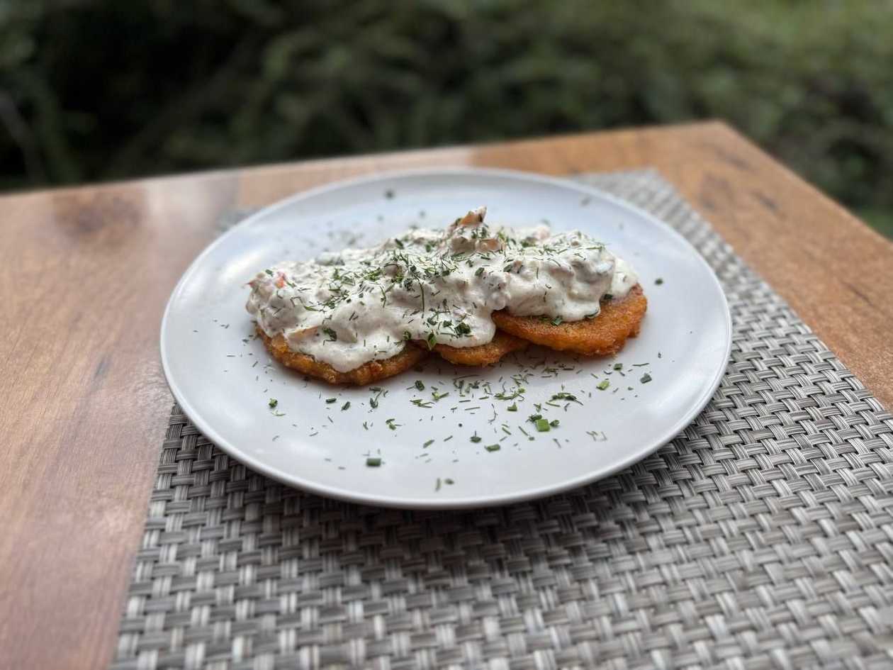 Potato Pancakes with Belarusian Dip