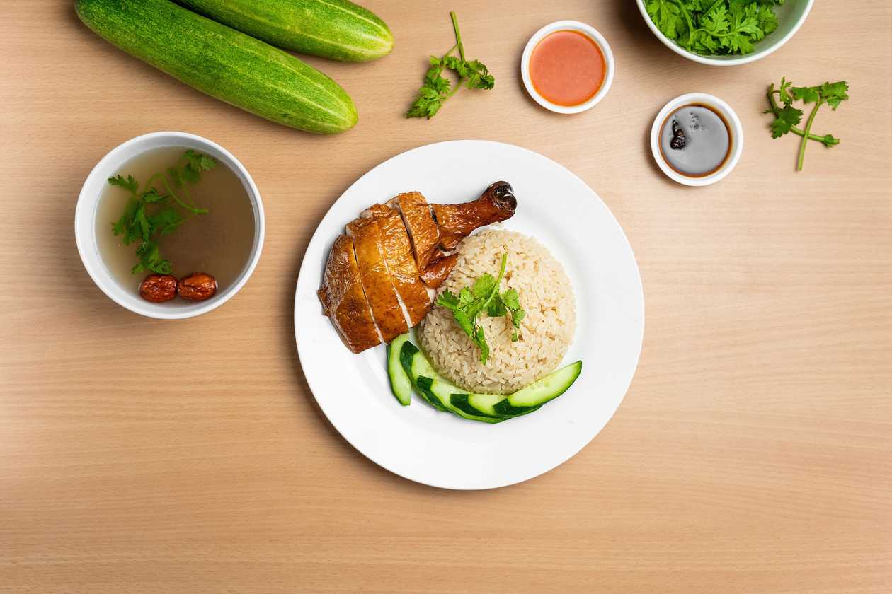 Roasted rice with chicken