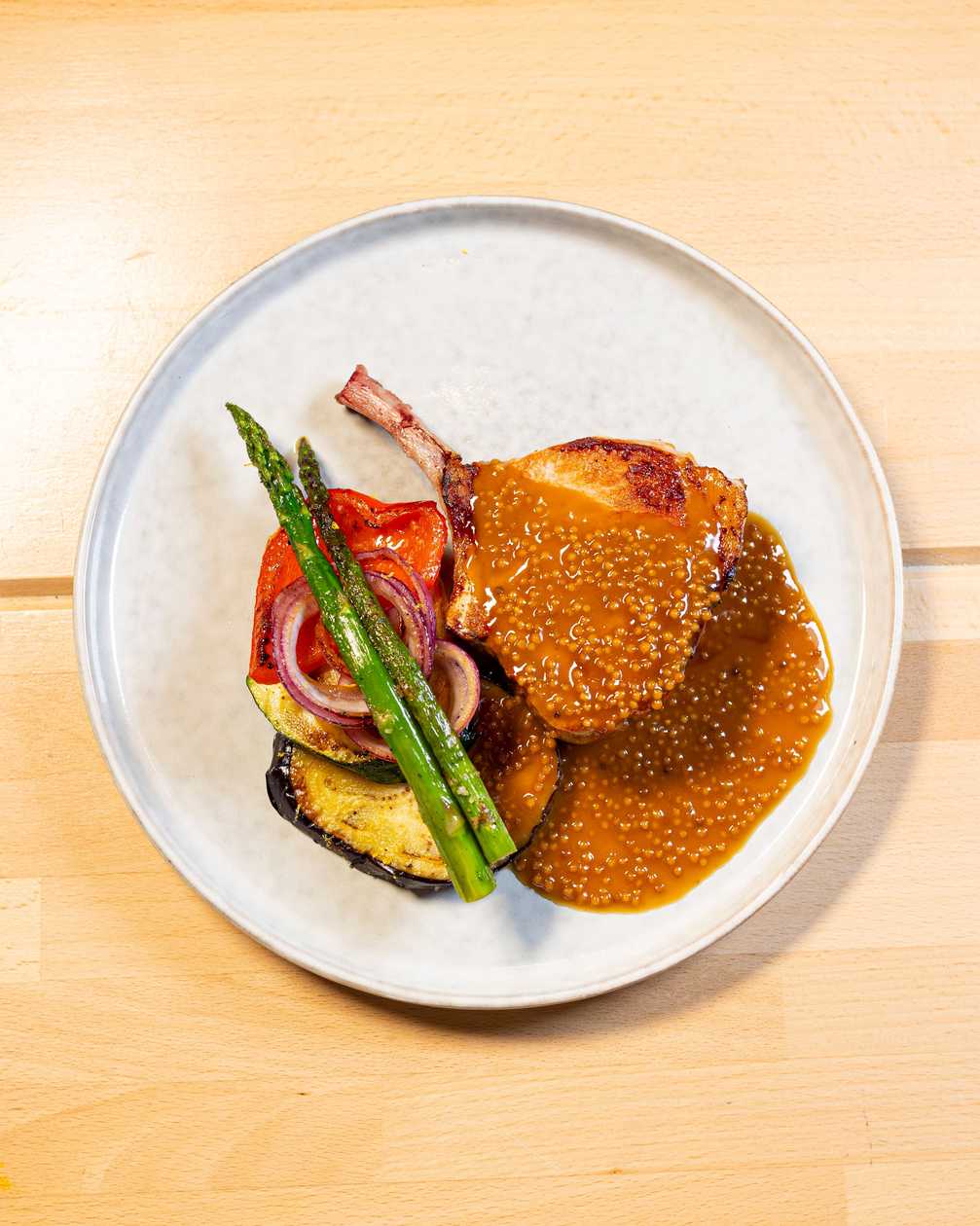 Pork tomahawk steak