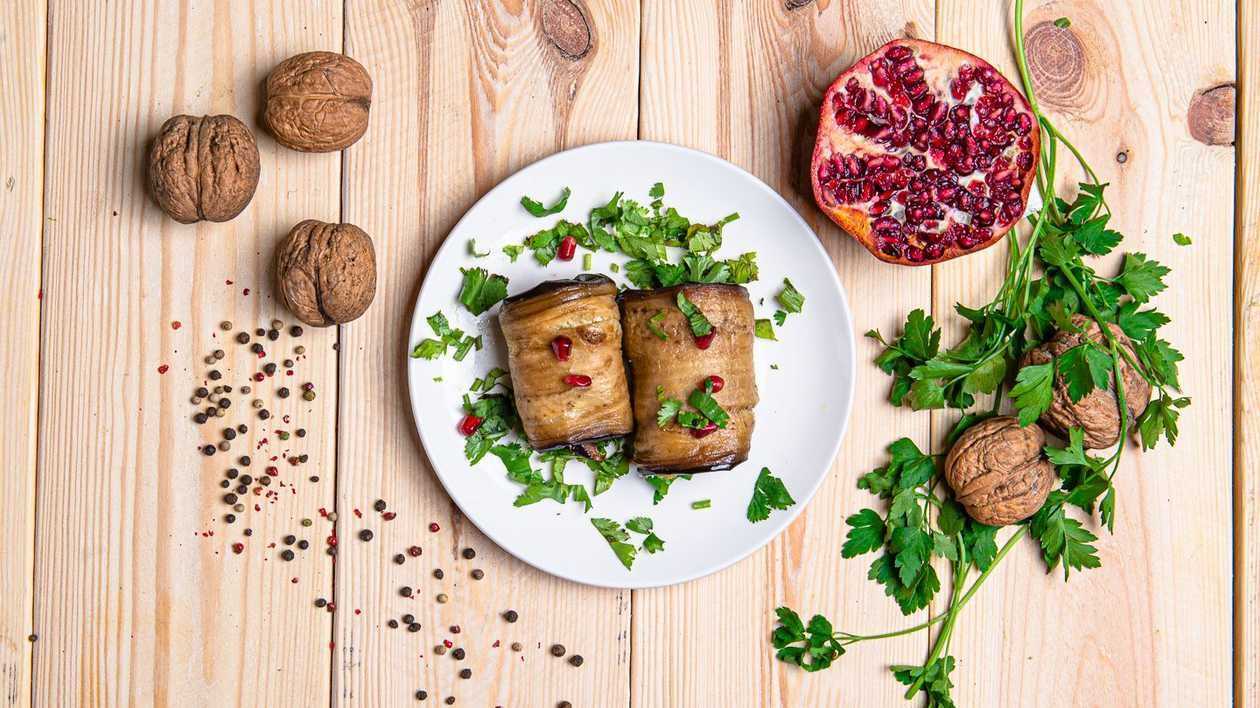 Roasted eggplant of three flavors