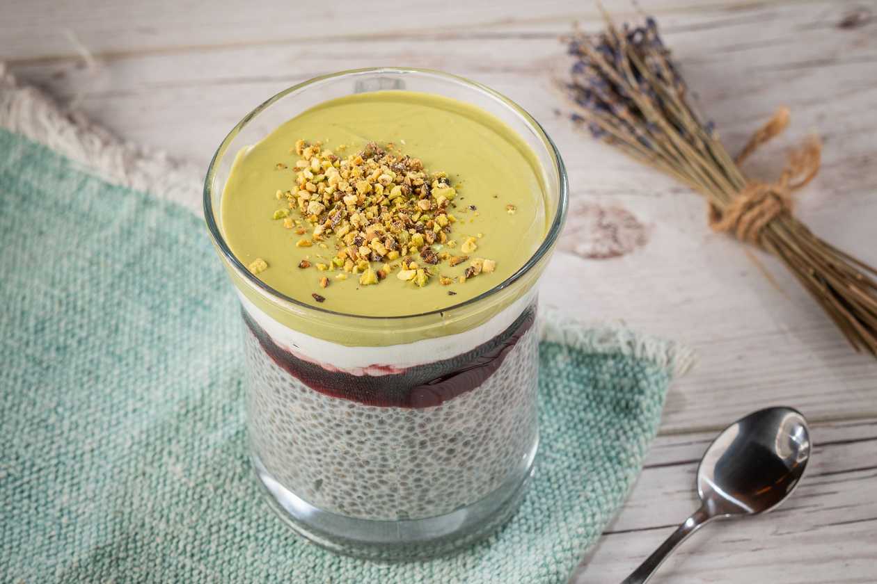 Chia Pudding with Pistachio Cream