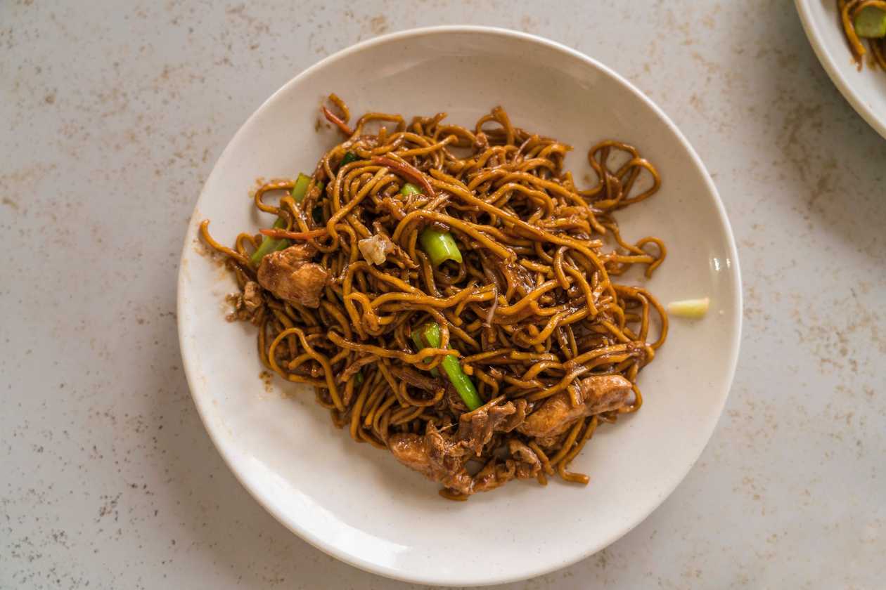 Spicy Pork Noodles with Sunny Side Up Egg