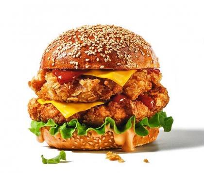 DOUBLE CHICEKEN BURGER