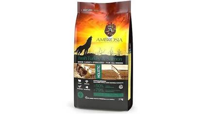 Ambrosia беззерновой корм с индейкой и лососем для пожилых/стерилизованных кошек всех пород 2кг