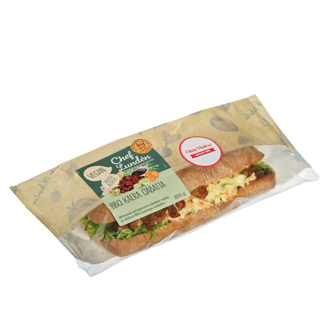 Chef Lunden, BBQ kaera ciabatta vegan, 200g (aegub peagi)