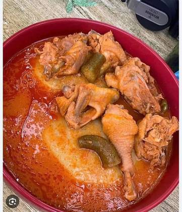 Fufuo with Chicken wings