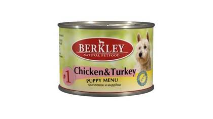 Berkley #1 puppy menu chicken & turkey 200г