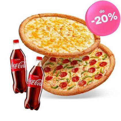 2 pizze 35 cm i 2 napoje 0,85 l