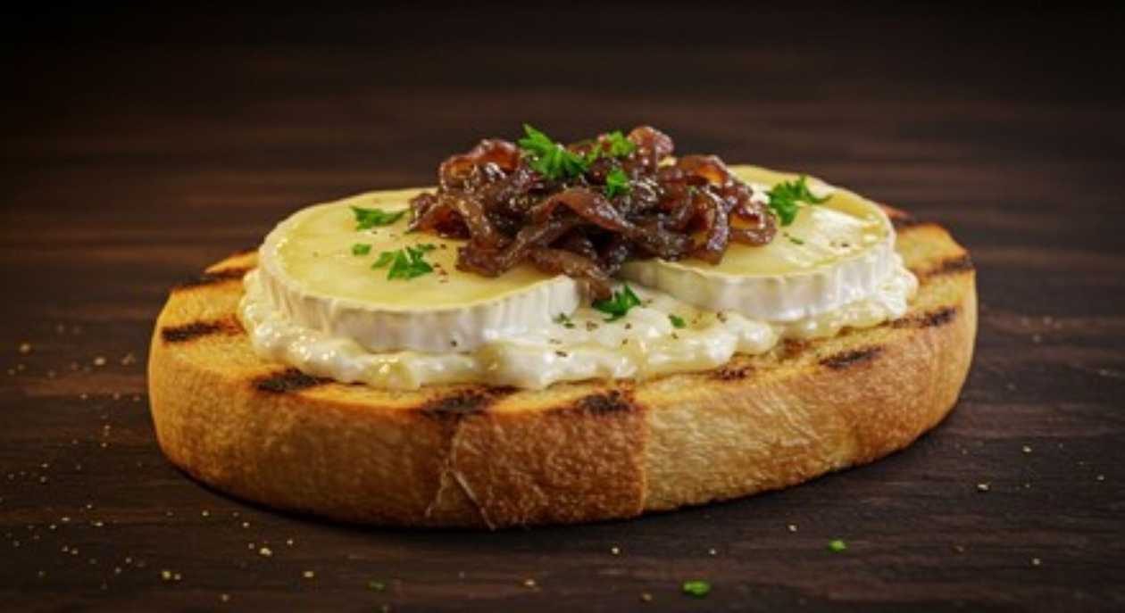 Queijo Brie Assado no Forno com Tostas