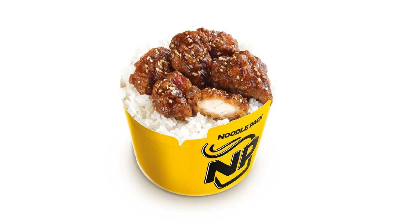 Pachet de orez cu pui crocant BBQ