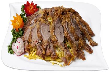 Fragrant Duck with Canton Noodles and Yakitori Sauce