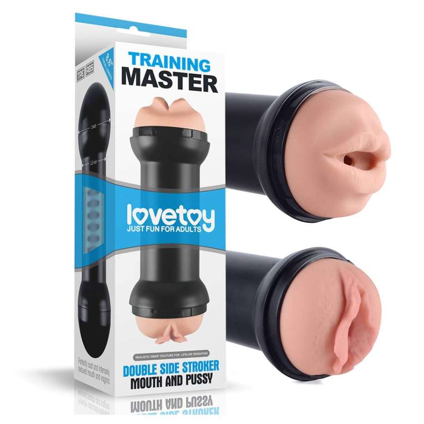 Lovetoy Training Master - Dual Entry Masturbator (Mouth and Vagina) 22 cm