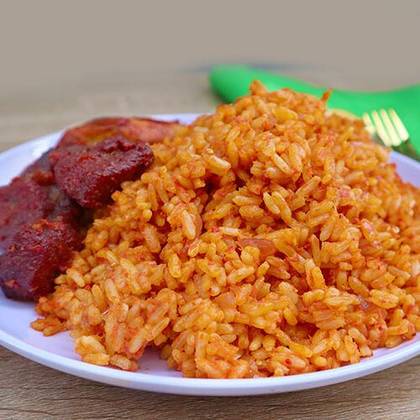 Jollof with Goat meat