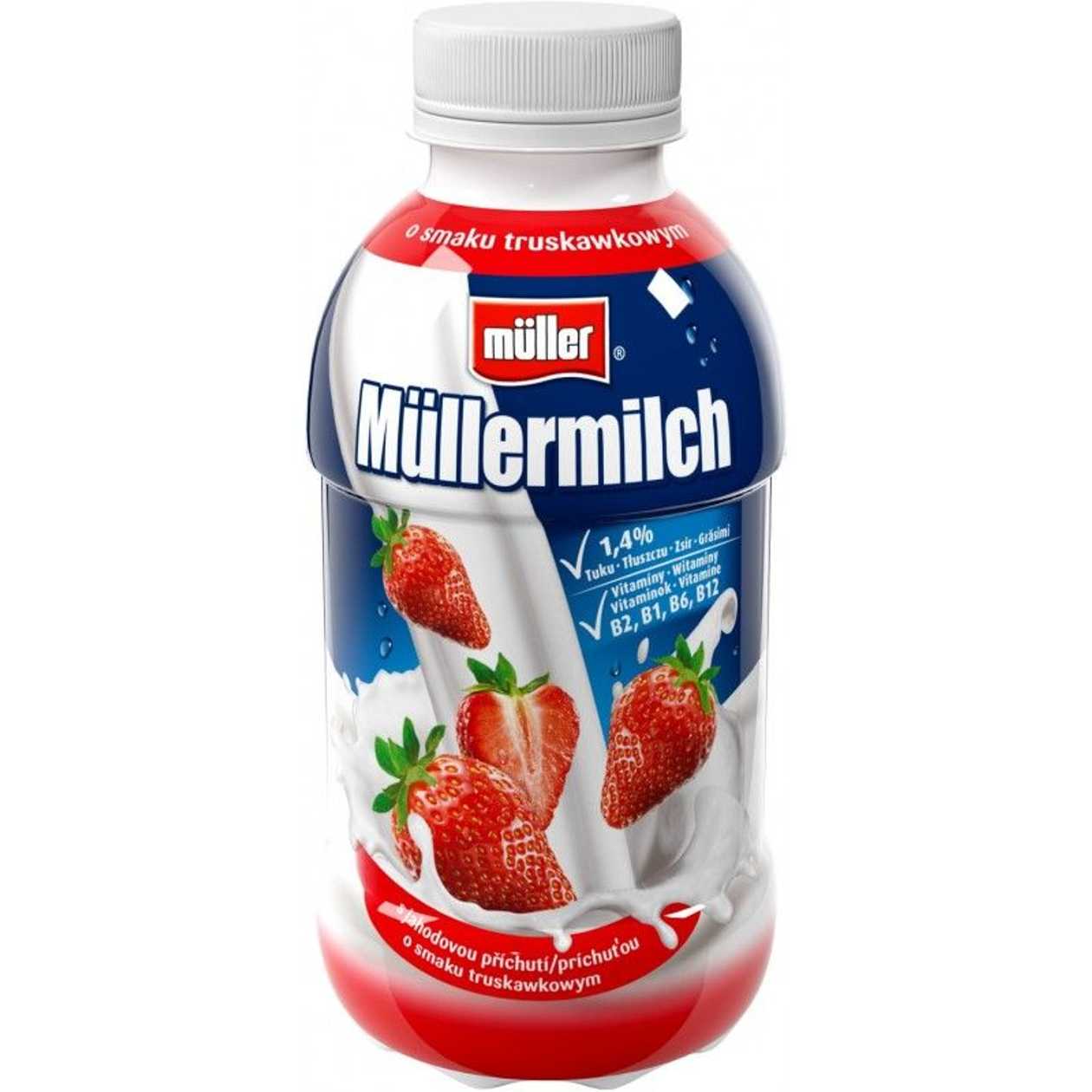 Strawberry Flavoured Milk Drink MÜLLERMILCH, 400g (expires soon)