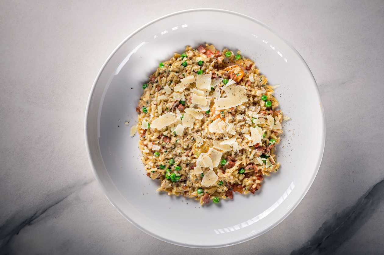 Orzo cu guanciale si mazare