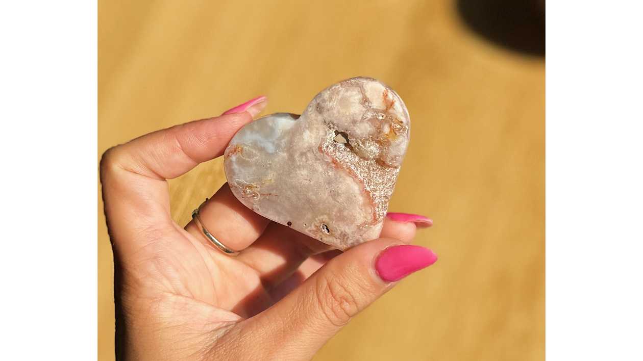 Flower Agate Heart💖🌸