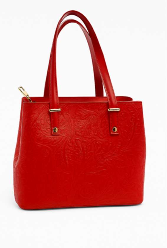 Kožená vzorovaná kabelka