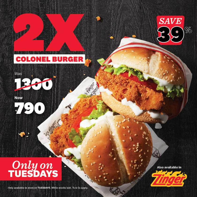 2X Burger Promo