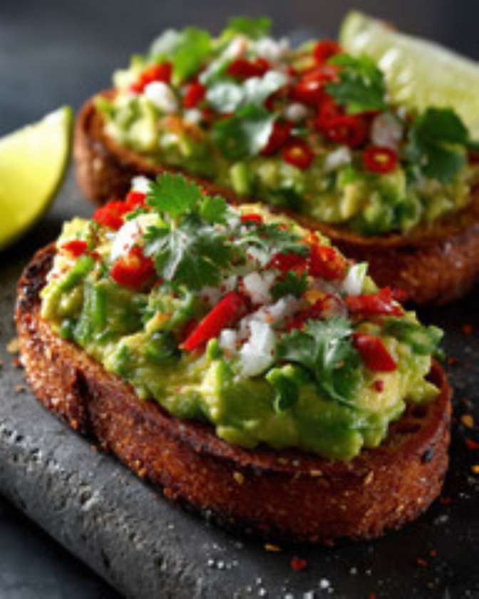 Tosta de Cogumelos e Guacamole