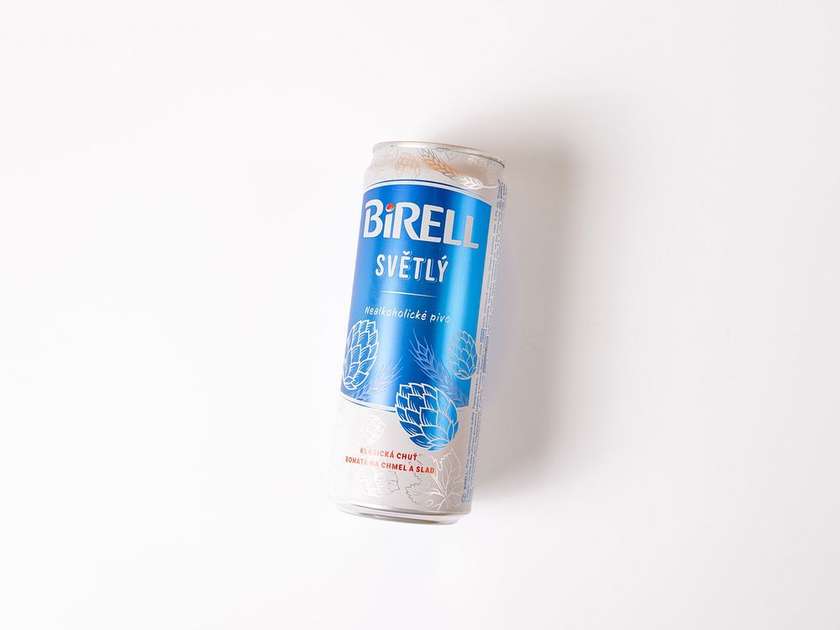 Birell nealko světlý plech  0,33 l
