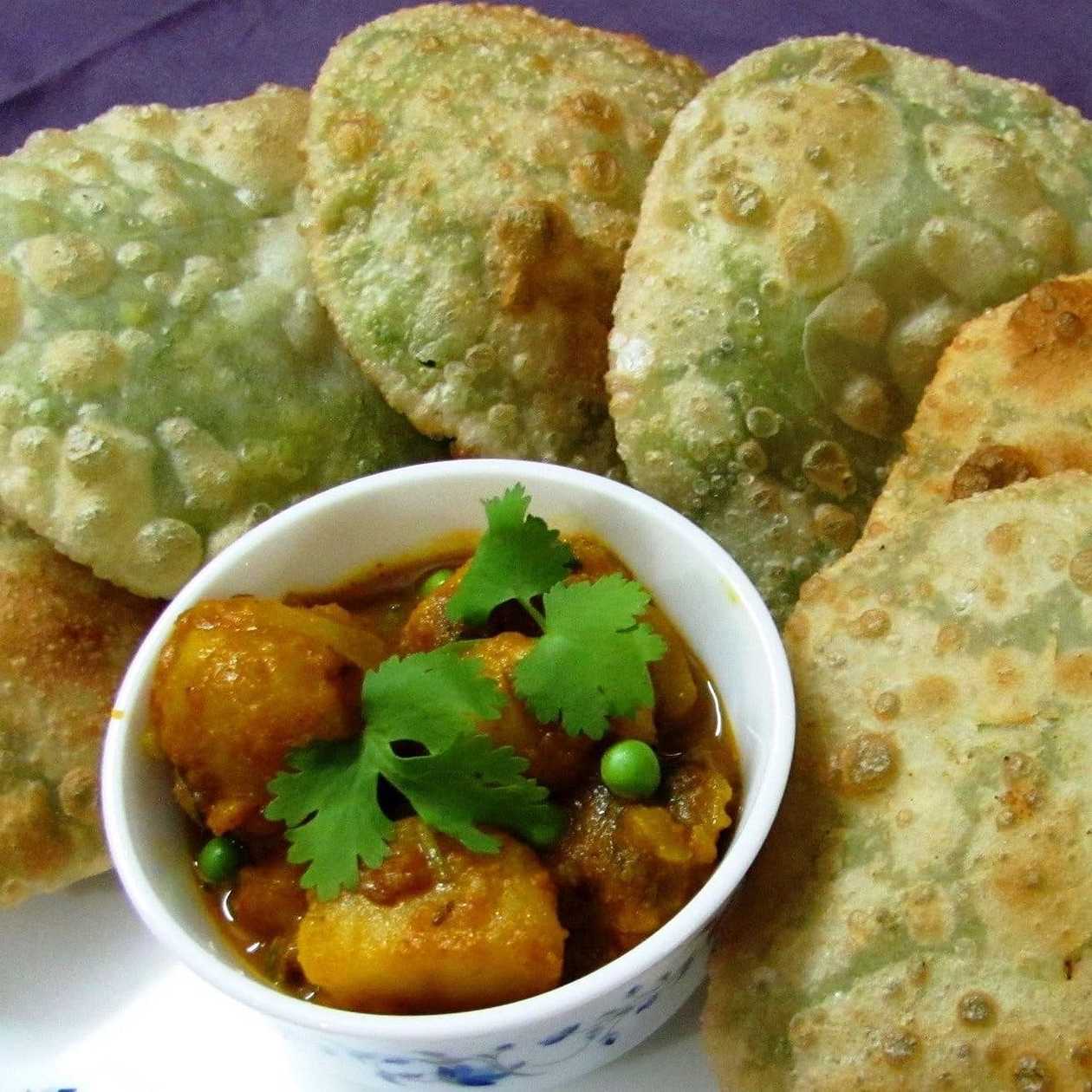 Peas Poori with Dum Aloo